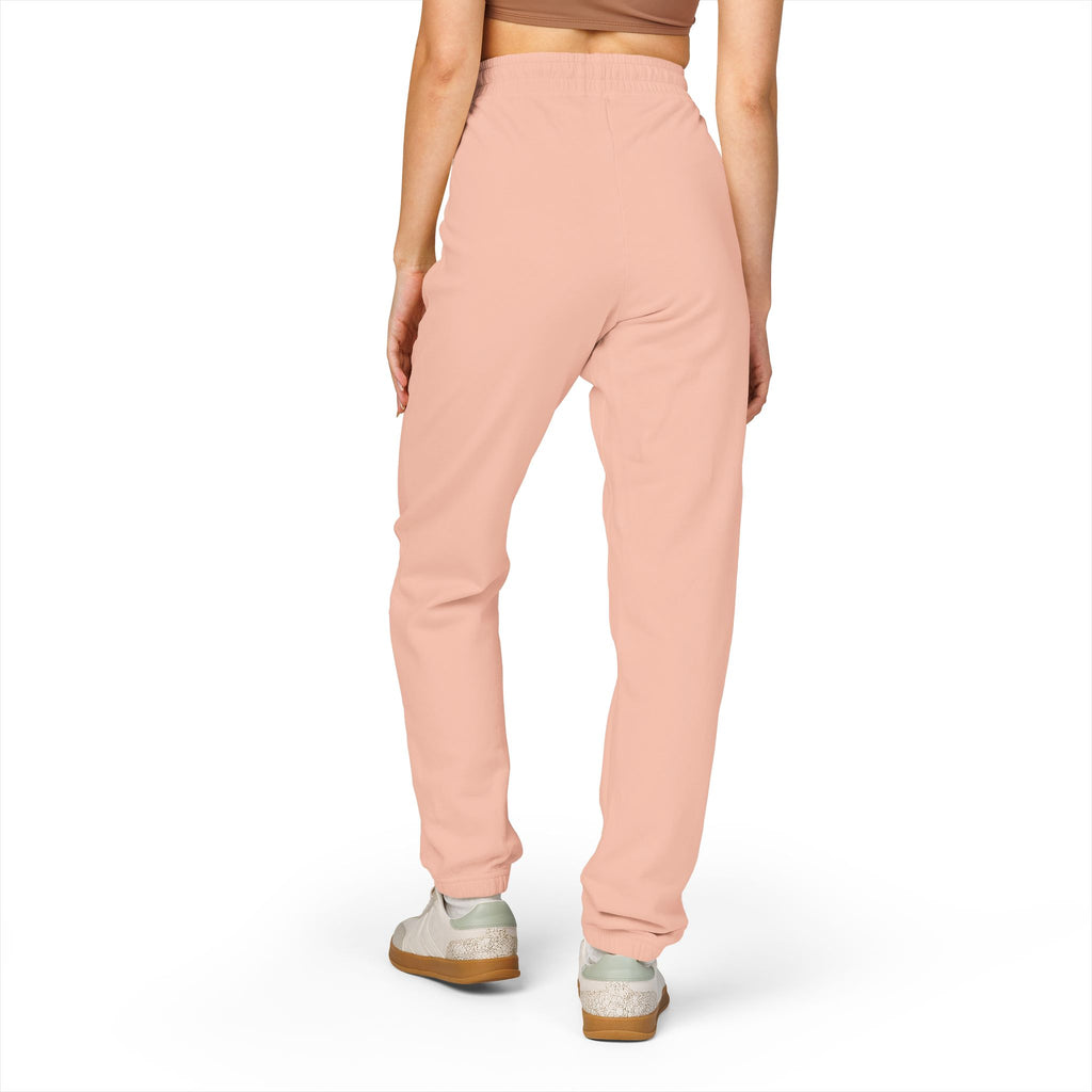 Emberstone Vertical Script Joggers — Garment-Dyed Fleece Sweatpants