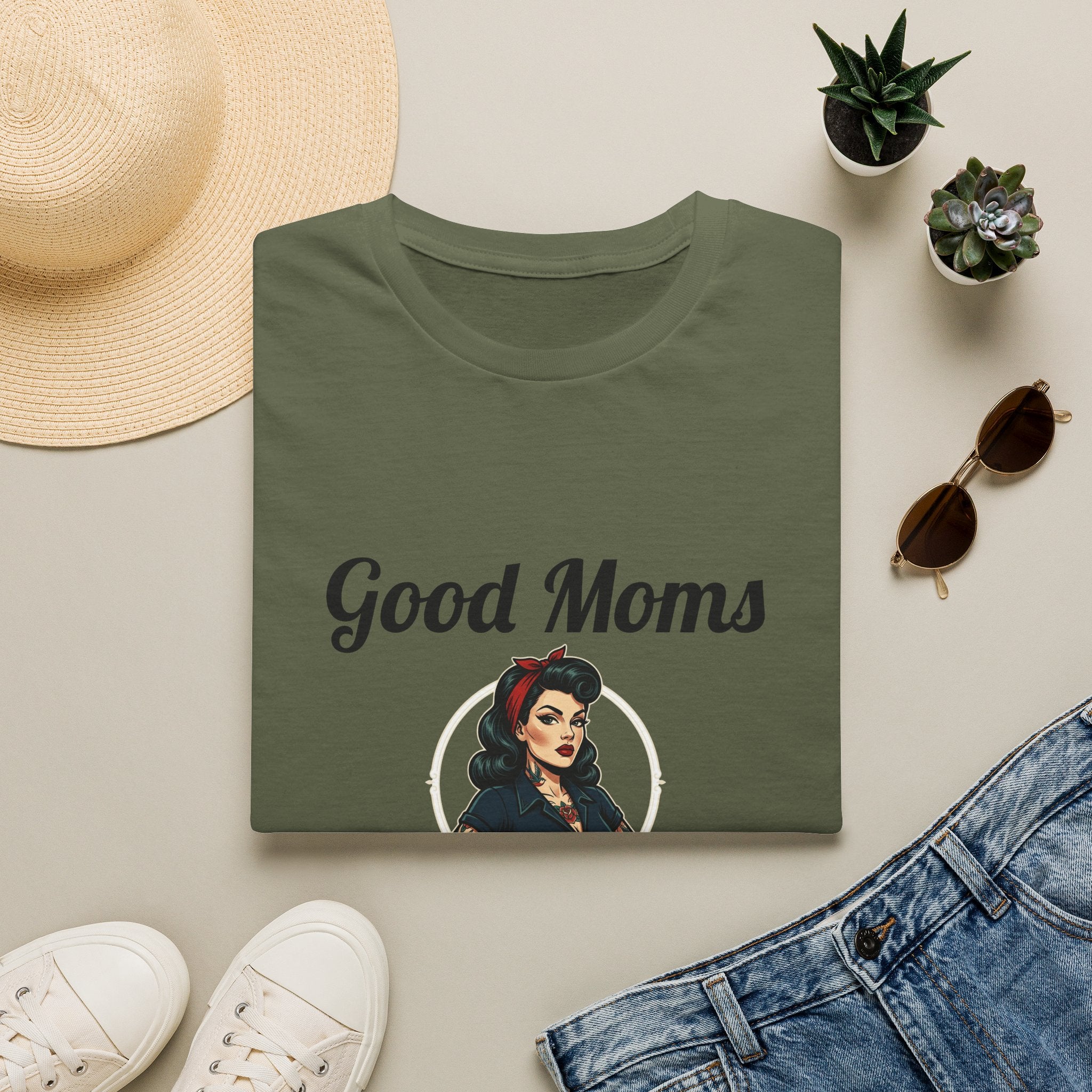 Good Moms Say Bad Words T-Shirt — Funny Retro Pinup Mom Tee